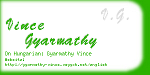 vince gyarmathy business card